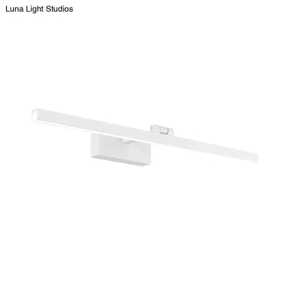 Modern minimalist black & white tubular vanity lamp for bathroom