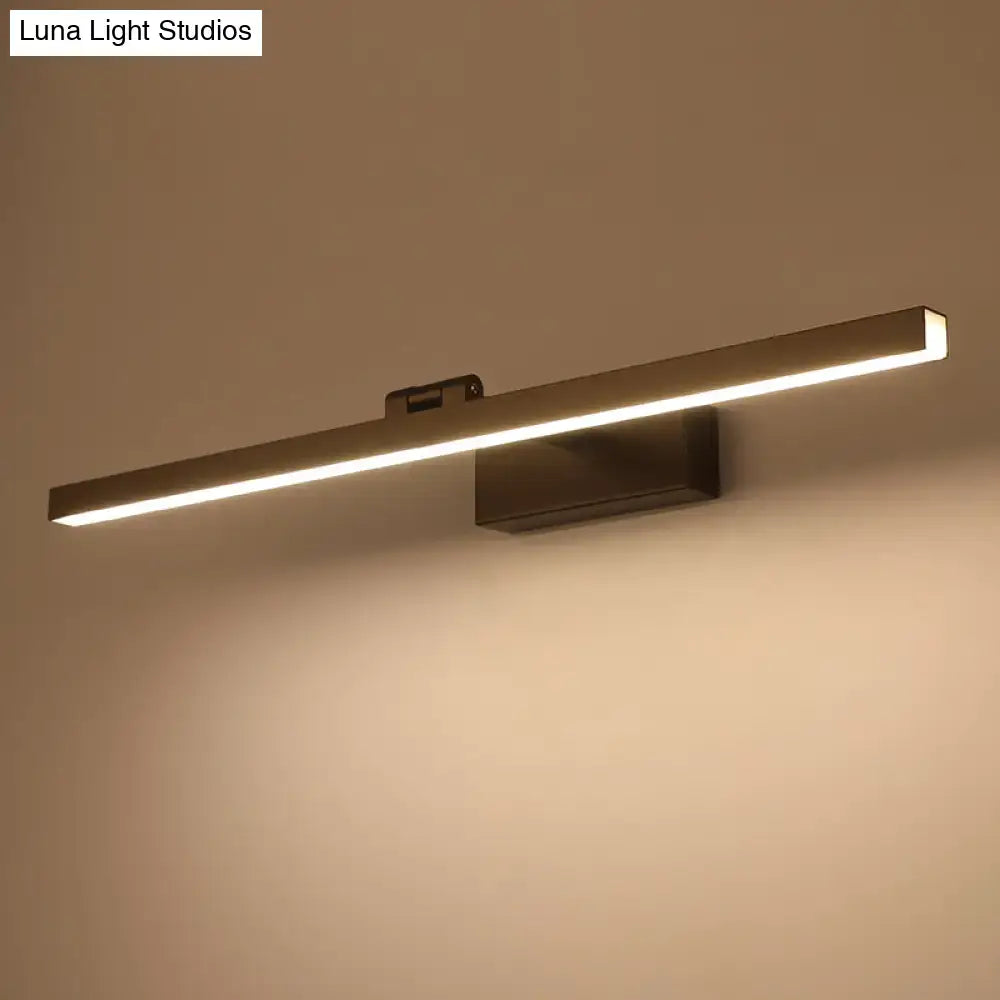 Modern minimalist black & white tubular vanity lamp for bathroom