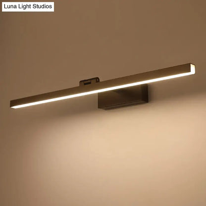 Modern minimalist black & white tubular vanity lamp for bathroom