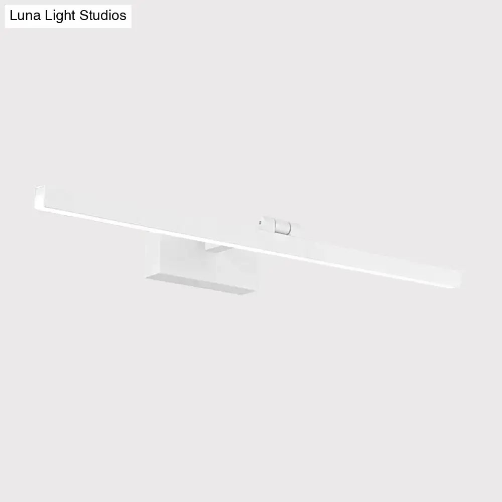 Modern minimalist black & white tubular vanity lamp for bathroom