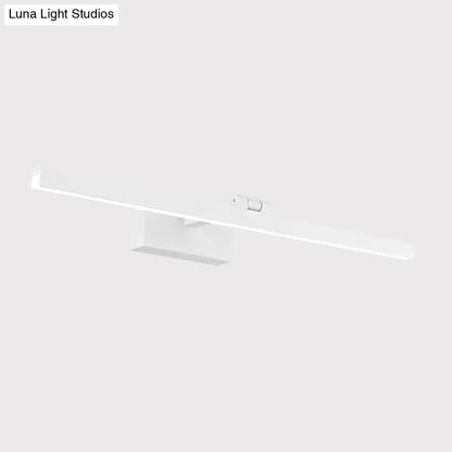 Modern minimalist black & white tubular vanity lamp for bathroom