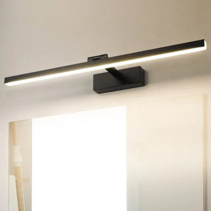 Modern minimalist black & white tubular vanity lamp for bathroom