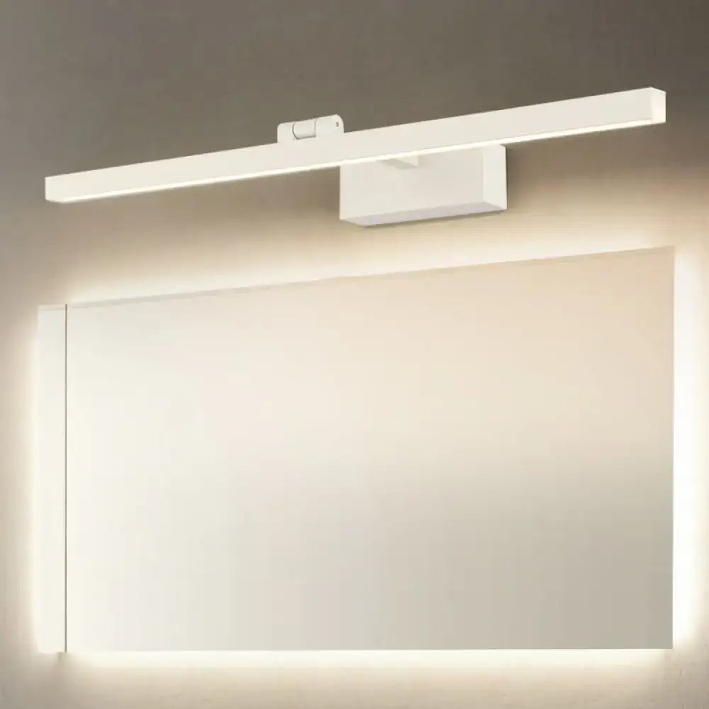 Modern minimalist black & white tubular vanity lamp for bathroom