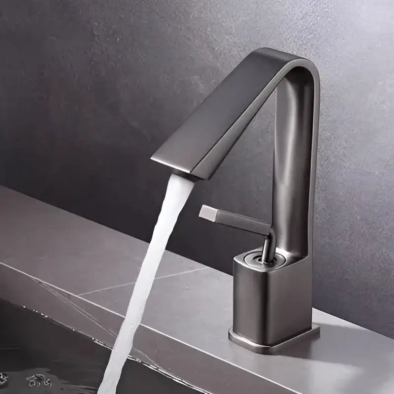Modern minimalist brush gold basin faucet bathroom sink mixer tap