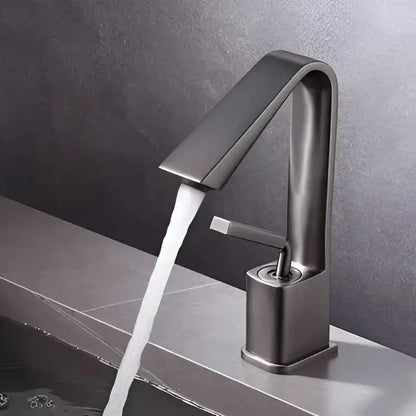 Modern minimalist brush gold basin faucet bathroom sink mixer tap