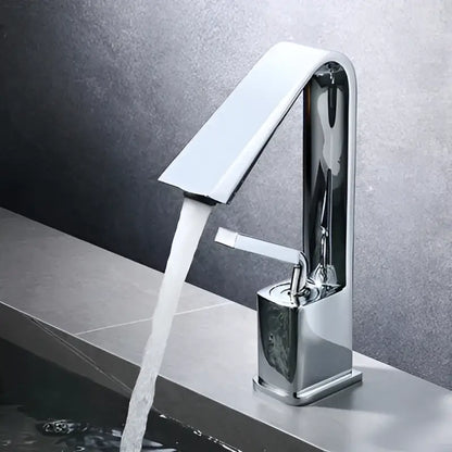 Modern minimalist brush gold basin faucet bathroom sink mixer tap