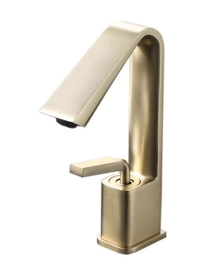 Modern minimalist brush gold basin faucet bathroom sink mixer tap