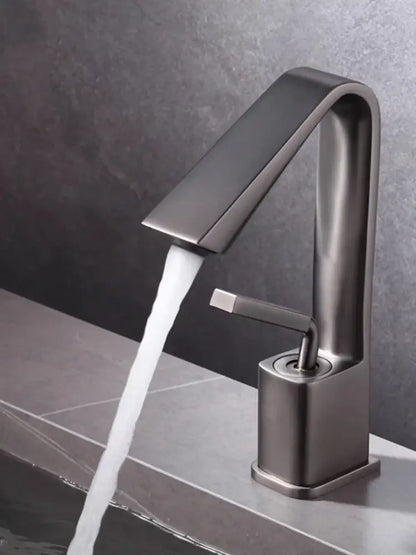 Modern minimalist brush gold basin faucet bathroom sink mixer tap