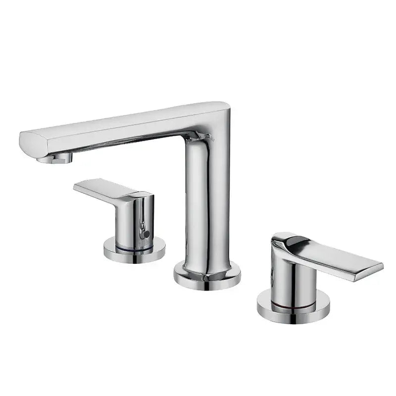 Modern minimalist brush gold widespread basin faucet bathroom mixer