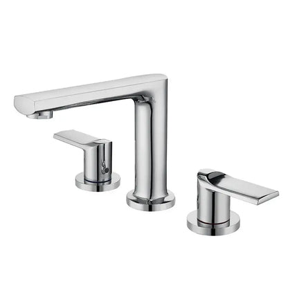 Modern minimalist brush gold widespread basin faucet bathroom mixer
