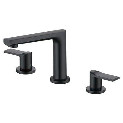 Modern minimalist brush gold widespread basin faucet bathroom mixer