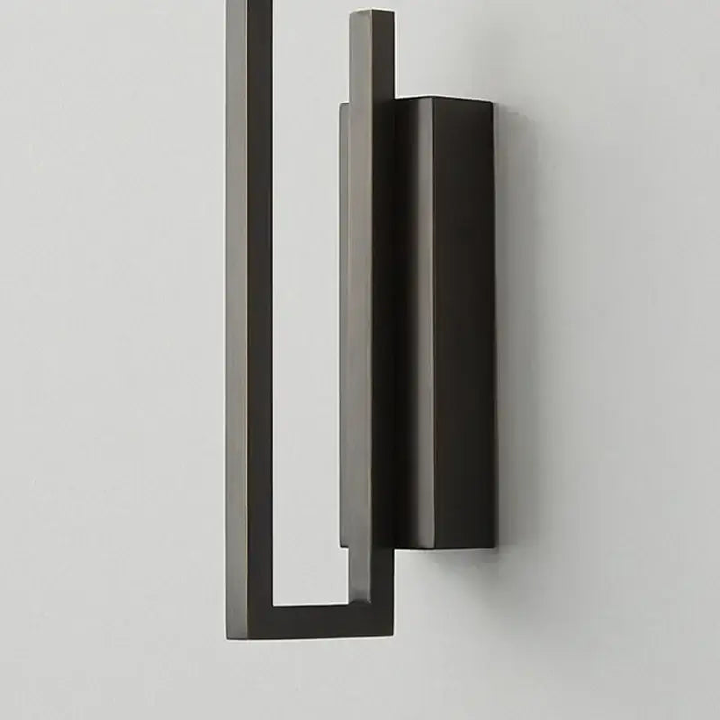 Modern minimalist brushed bronze & gold brass wall sconce bedroom light