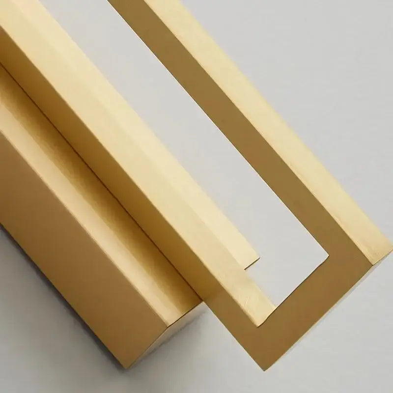 Modern minimalist brushed bronze & gold brass wall sconce bedroom light