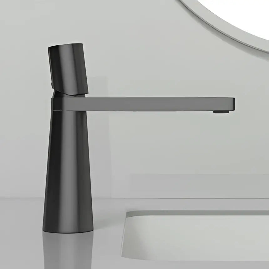 Modern minimalist brushed gold basin faucet bathroom mixer tap
