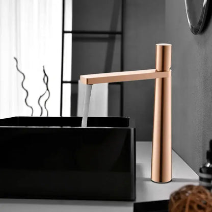 Modern minimalist brushed gold basin faucet bathroom mixer tap