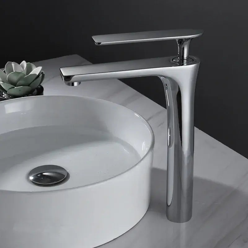Modern minimalist brushed gold basin faucet bathroom sink mixer tap