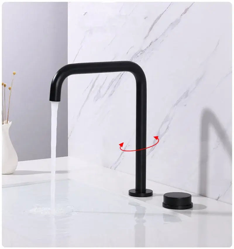 Modern minimalist brushed gold basin faucet bathroom sink tap