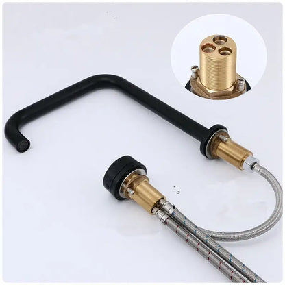 Modern minimalist brushed gold basin faucet bathroom sink tap