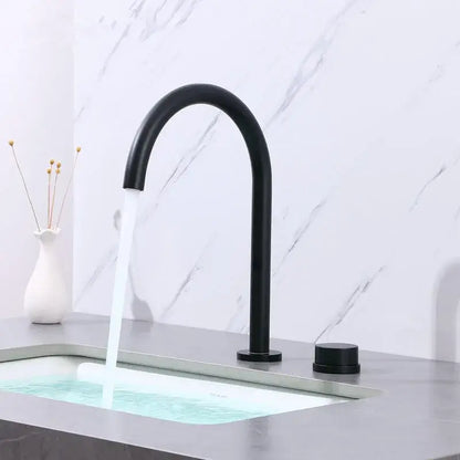 Modern minimalist brushed gold basin faucet bathroom sink tap
