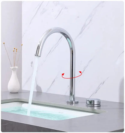 Modern minimalist brushed gold basin faucet bathroom sink tap