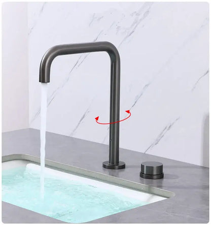 Modern minimalist brushed gold basin faucet bathroom sink tap