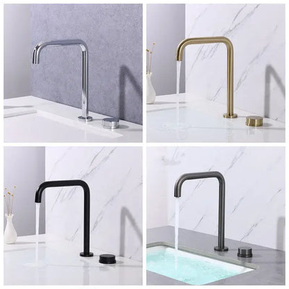 Modern minimalist brushed gold basin faucet bathroom sink tap