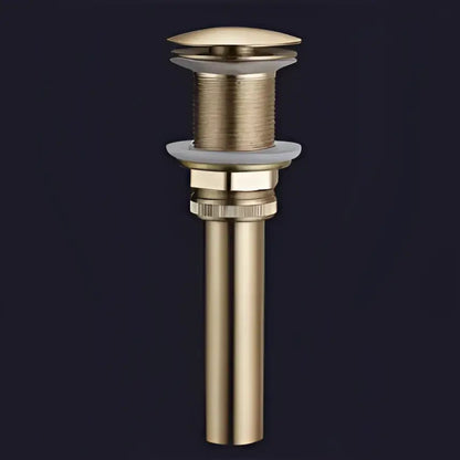 Modern minimalist brushed gold brass widespread bathroom faucet