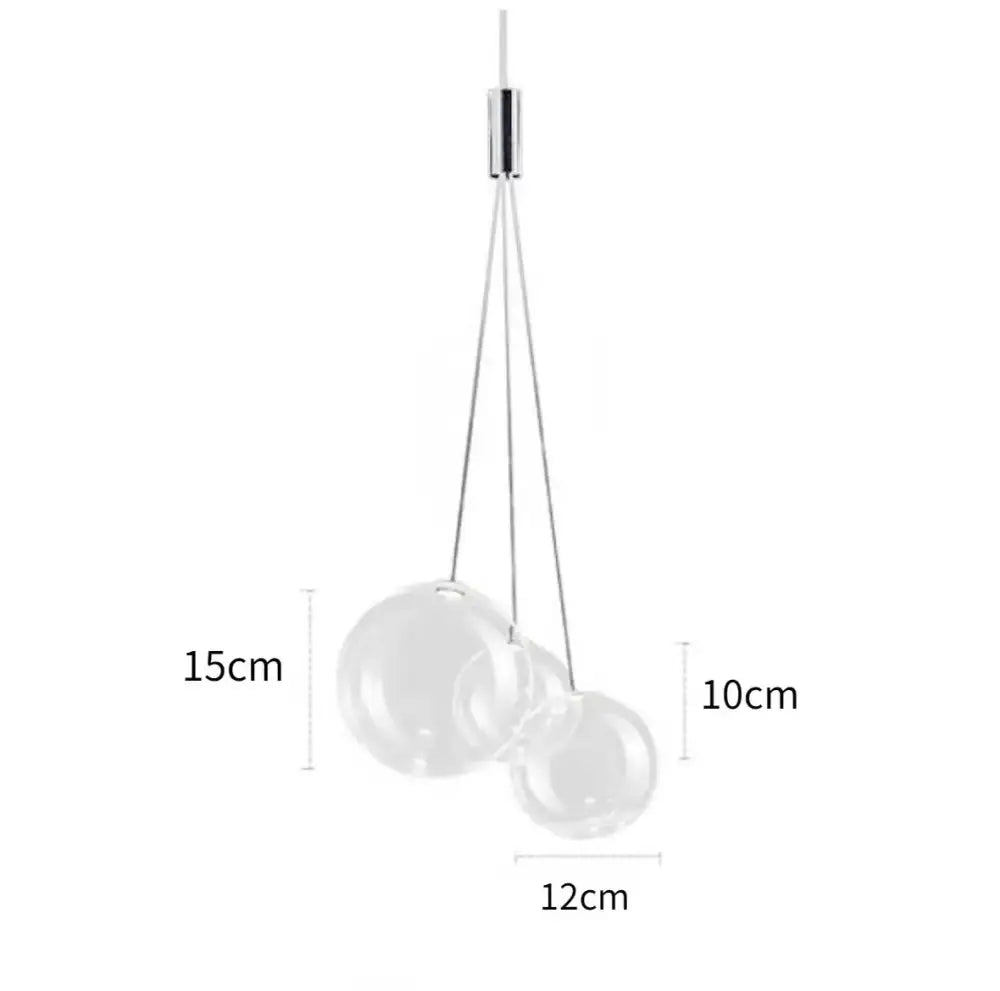 Modern minimalist clear glass ball pendant lamp kitchen hanging light