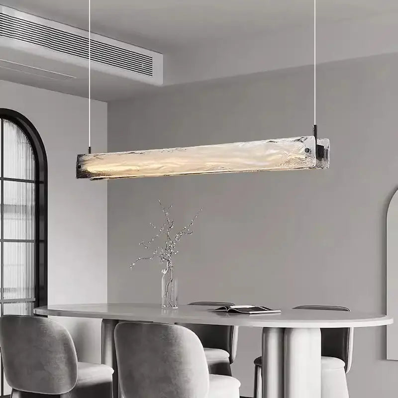 Modern minimalist cloud fog glass pendant light dining room
