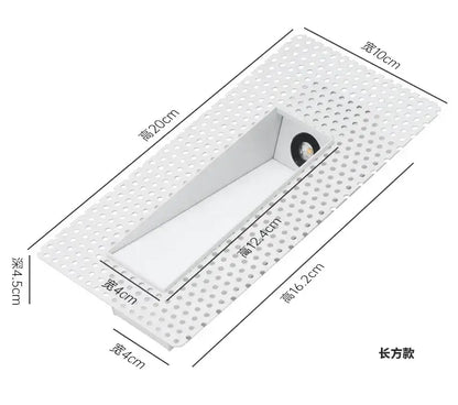 Modern minimalist concrete led underground lamp garden stairway light