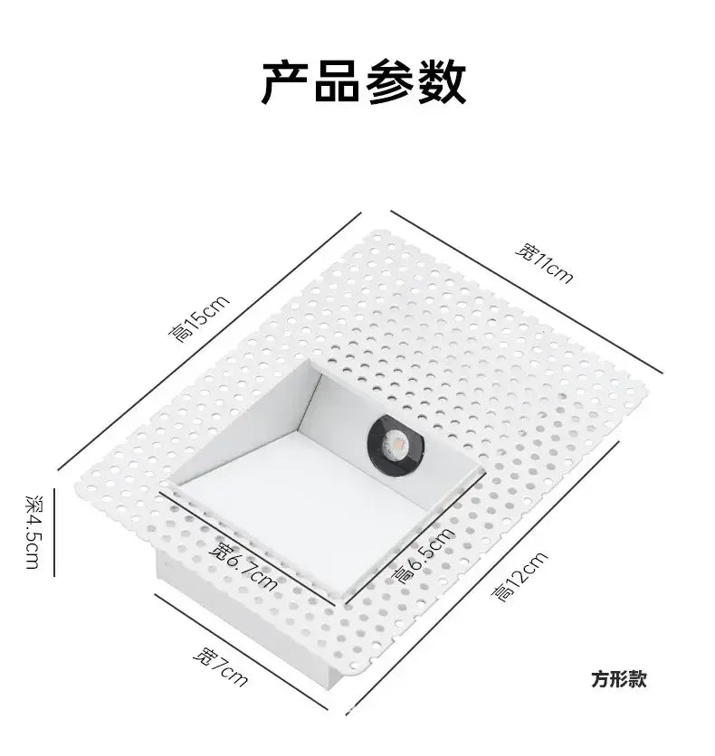 Modern minimalist concrete led underground lamp garden stairway light