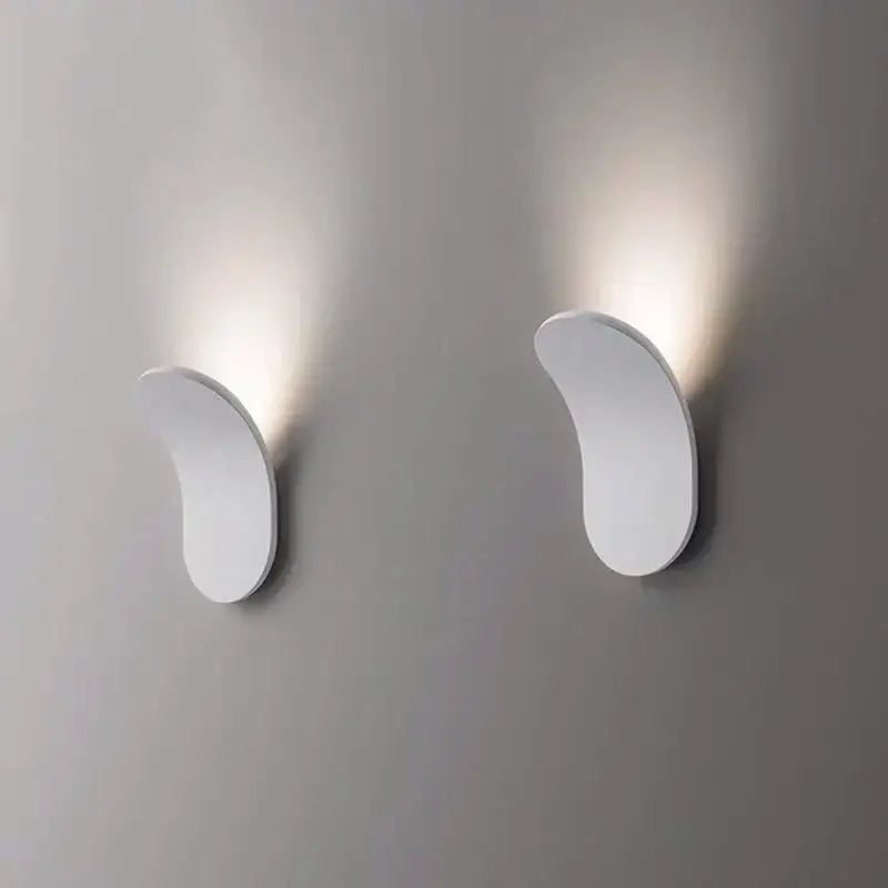 Modern minimalist curved metal led wall lamps for living room