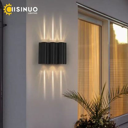 Modern minimalist decorbites 12w black outdoor sconce light garden lamp