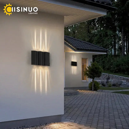 Modern minimalist decorbites 12w black outdoor sconce light garden lamp