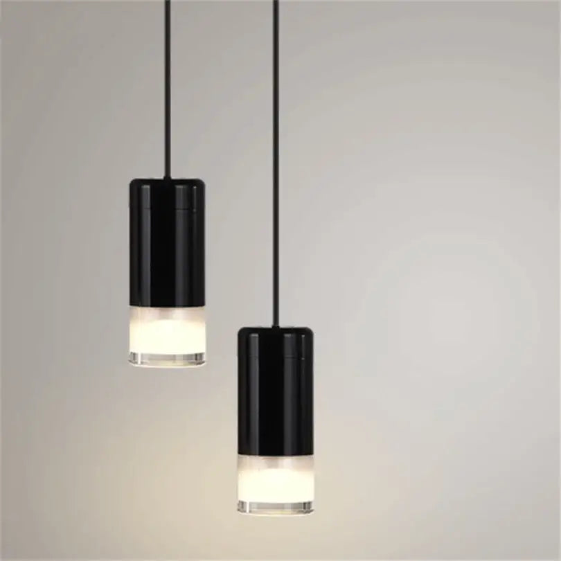 Modern minimalist black rope pendant lamp living room light
