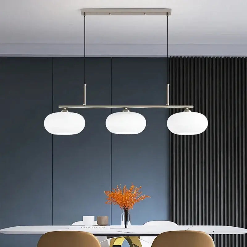 Modern minimalist glass chandelier living room pendant light