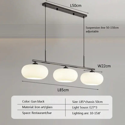 Modern minimalist decorbites glass chandelier living room pendant light