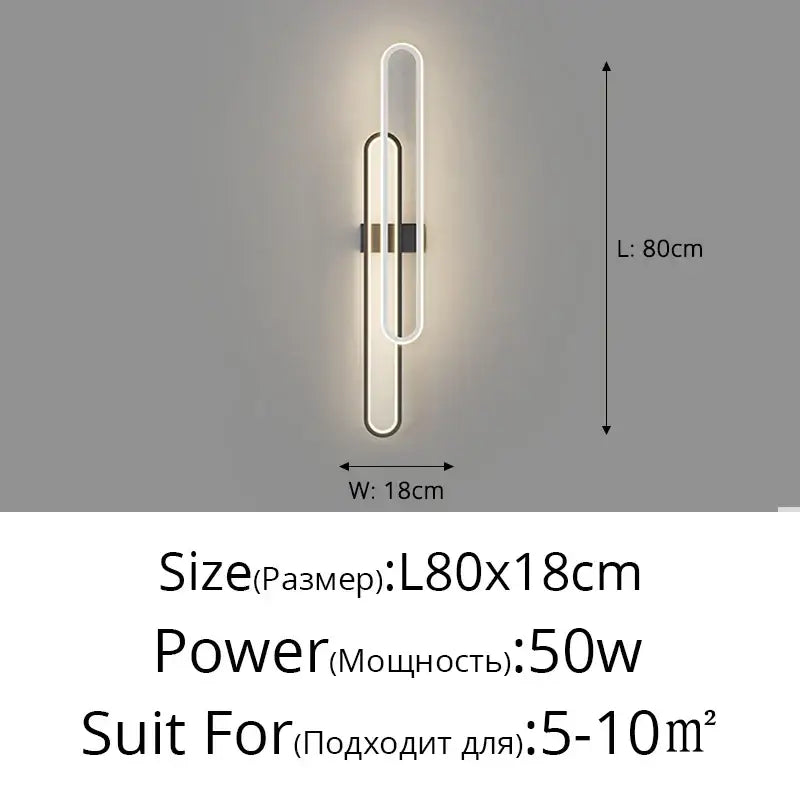 Modern minimalist led wall lights bedroom sconce