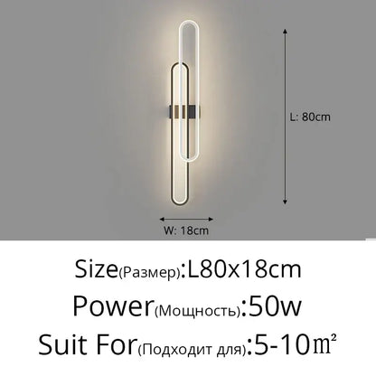 Modern minimalist led wall lights bedroom sconce
