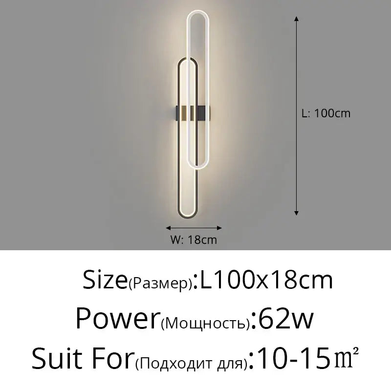Modern minimalist led wall lights bedroom sconce