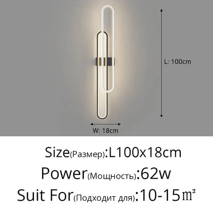 Modern minimalist led wall lights bedroom sconce