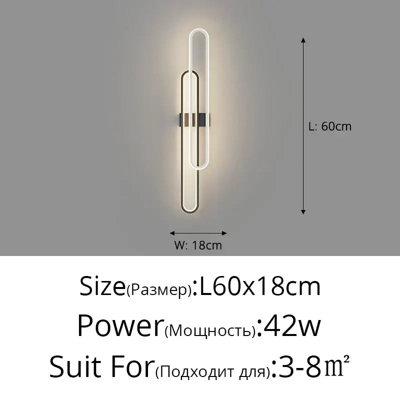 Modern minimalist led wall lights bedroom sconce