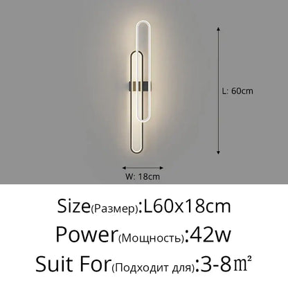 Modern minimalist led wall lights bedroom sconce