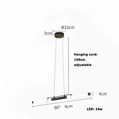 Modern minimalist dimmable led acryl chandelier dining room light