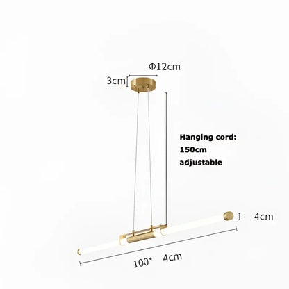 Modern minimalist dimmable led acryl chandelier dining room light