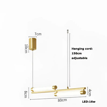 Modern minimalist dimmable led acryl chandelier dining room light