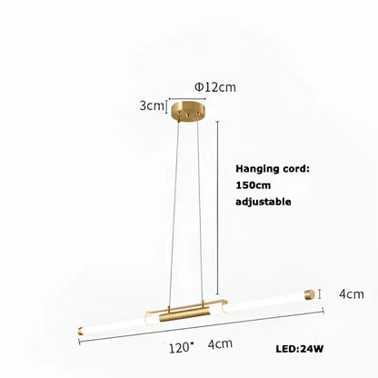 Modern minimalist dimmable led acryl chandelier dining room light