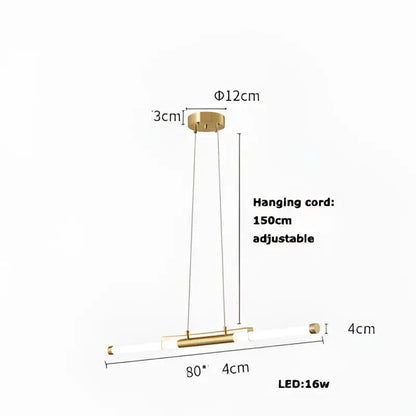 Modern minimalist dimmable led acryl chandelier dining room light