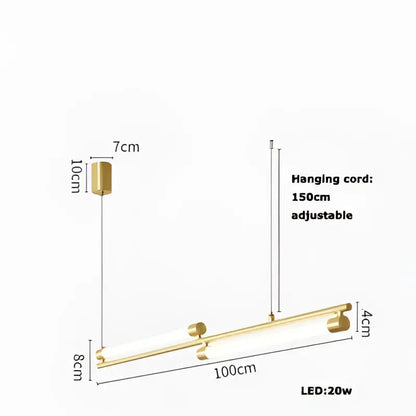 Modern minimalist dimmable led acryl chandelier dining room light
