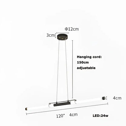 Modern minimalist dimmable led acryl chandelier dining room light